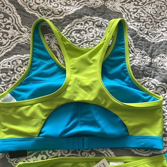 Adidas lime green swim top/ bottom - Picture 5 of 9